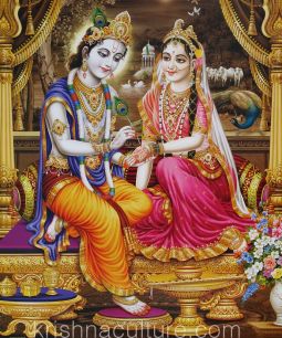 Krishna Paints Radha Canvas Art
