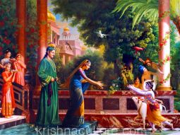 Krishna Coming Home Canvas Art