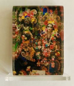 Acrylic Sri Radha SyamaSundara in ISKCON Vrindavan