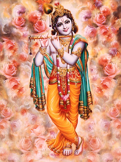 Krishna Roses Poster 9X11: Krishna Culture