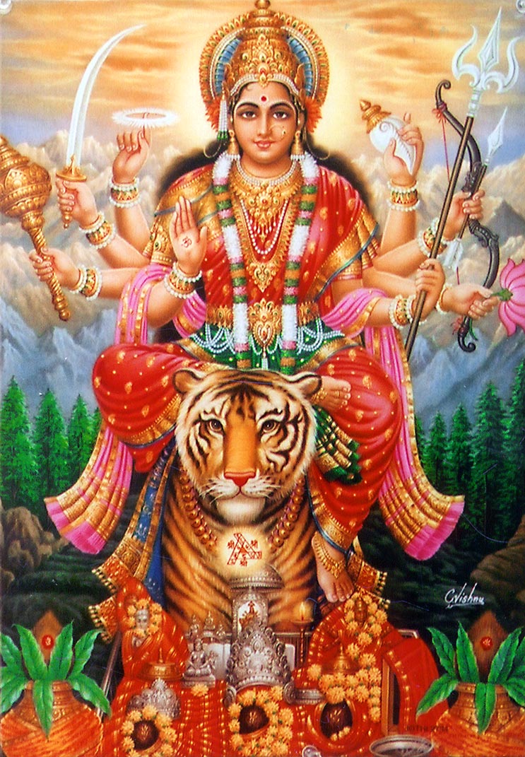 Durga Pooja Poster 24x36" Krishna Culture