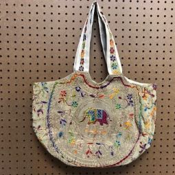 Jaipur U shaped Large Handbag CREAM color
